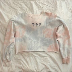 SOLD Hollister Tie Dye Cropped Crewneck